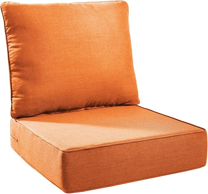 Outdoor Seat Cushion Set-24 x 24 x 6 Inch Outdoor Chair Cushions by NatureComfyOutdoorFurniture