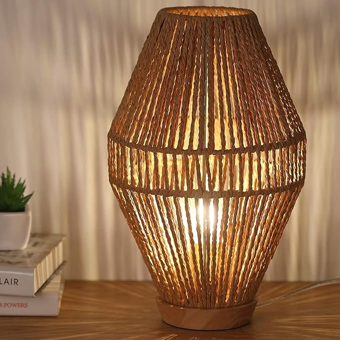 Boho Table Lamps for Bedroom & Living Room by Sainsbarry