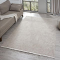 LUXE WEAVERS Solid Machine Woven Taupe 4x6 Area Rug, Indoor Stain-Resistant by LuxeWeavers
