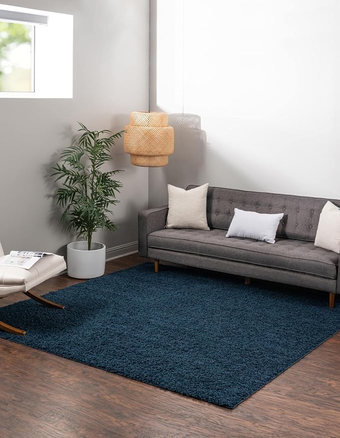 Unique Loom Solid Shag Collection Area Rug - Image 4