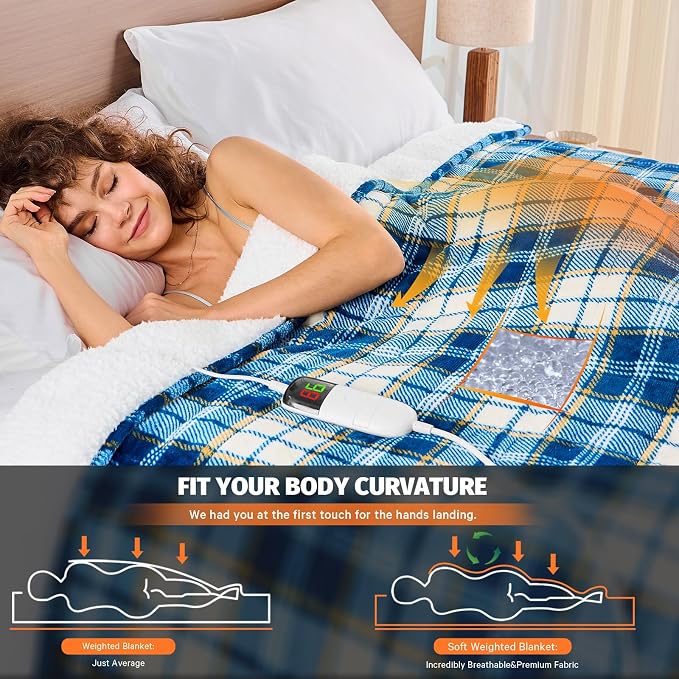 Heated Weighted Blanket for Adults 20Lbs Queen Size - Image 2