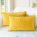 CaliTime Throw Pillow Covers Decorative 20 X 12 Inches Pack of 2 Cozy Solid by CaliTime