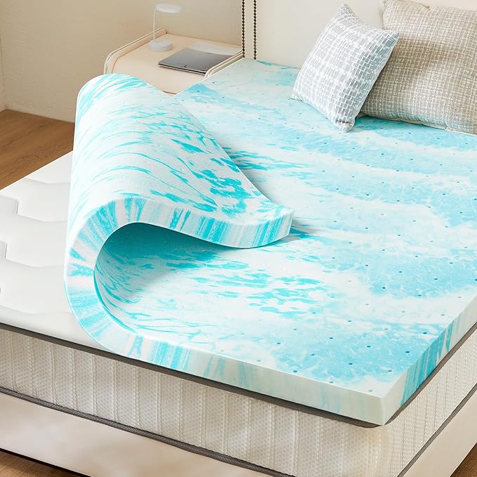 Sweetcrispy Mattress Topper California King, 4 Inch Thick Memory Foam Gel by Sweetcrispy