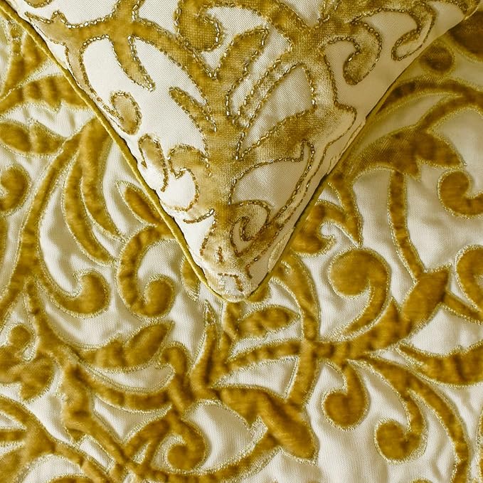 The HomeCentric King/Queen/Twin Beige Gold Decorative Bed Runner Queen 74"x18" - Image 2
