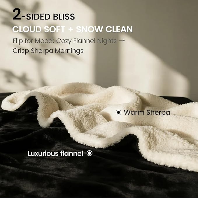 gogobunny Waterproof Bed Blanket, Reversible Sherpa Fleece Throw Blanket - Image 2