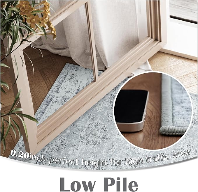 jinchan Fiora Washable Area Rug 8x10 - Image 4