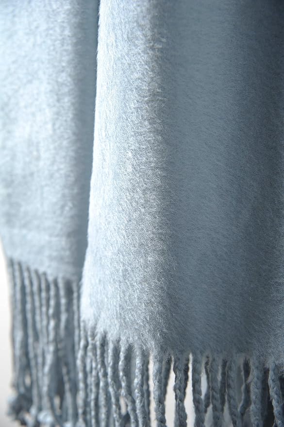 EP Mode Fringed Mulberry Silk Throw Blanket - Image 7