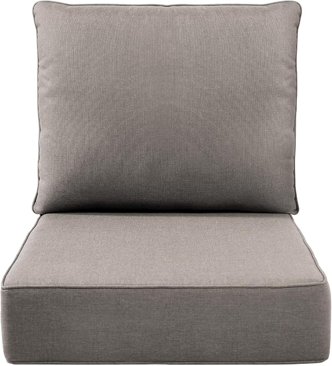 Luxury 6" Outdoor Cushions for Patio Furniture, Fade Resistant Couch Chair by Pugire