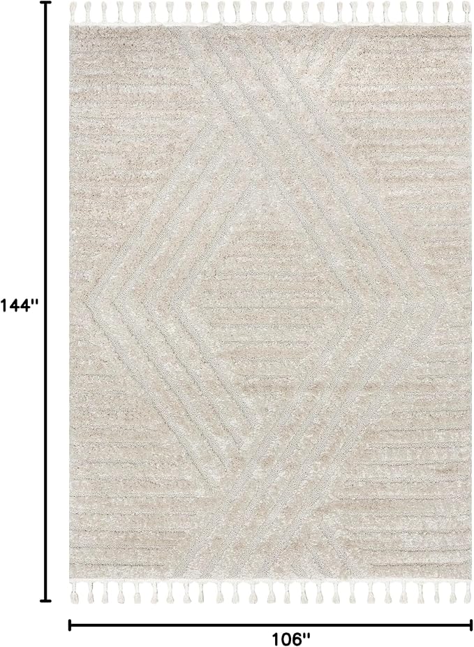 nuLOOM Risette Beige, Soft and Textured, High Traffic, Stain Resistant - Image 2