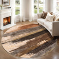 Ciicool 5ft Round Washable Rug, Modern Abstract Circle Rugs, Non-Slip Thin by CIICOOLHomeDeco