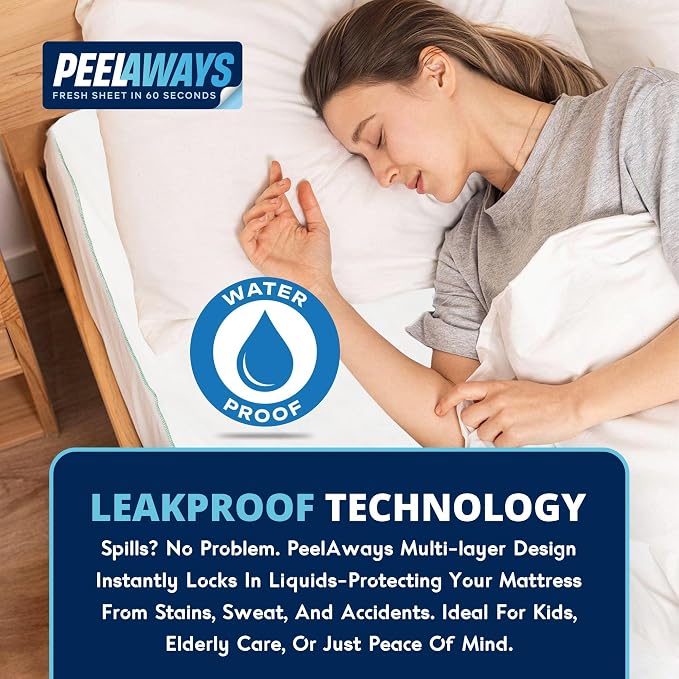 Peelaways Waterproof Disposable Bed Sheets – As Seen On Shark Tank | 5-Layer - Image 7