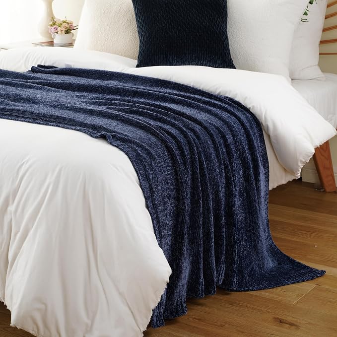 BATTILO HOME Navy Throw Blanket - Image 4