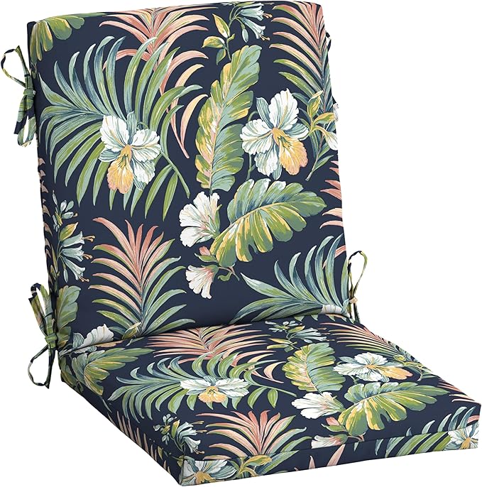 Arden Outdoor Midback Chair Cushion, 18 x 16.5, Rain-Proof, Fade Resistant by ARDEN