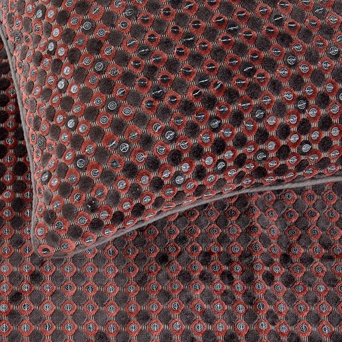 HomeCentric Grey Bed Runner & Scarf, Queen Size 74"x18", Velvet - Image 3