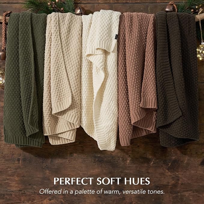 EVERGRACEHOME Chunky Chenille Knit Throw Blanket - Image 5