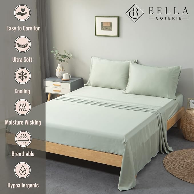 Bella Coterie Luxury Bamboo Viscose King Size Sheet Set | 100% Organically - Image 2