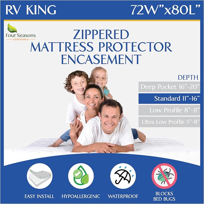 RV King Zippered Mattress Protector by FourSeasonsEssentials