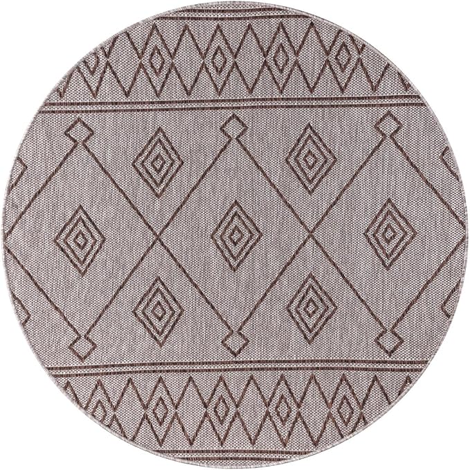 Keen Home Design Terrace Outdoor Round Rug - 5ft Round Washable Indoor/Outdoor - Image 3