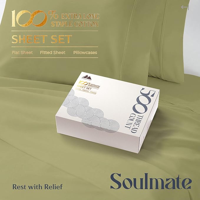 Mayfair Linen 500 Thread Count Split King Sheets Sets - Image 3