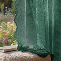 Anmao Vintage Lace Curtains 96 Inches Long 2 Panels, Romantic Semi Sheer Floral by Anmao