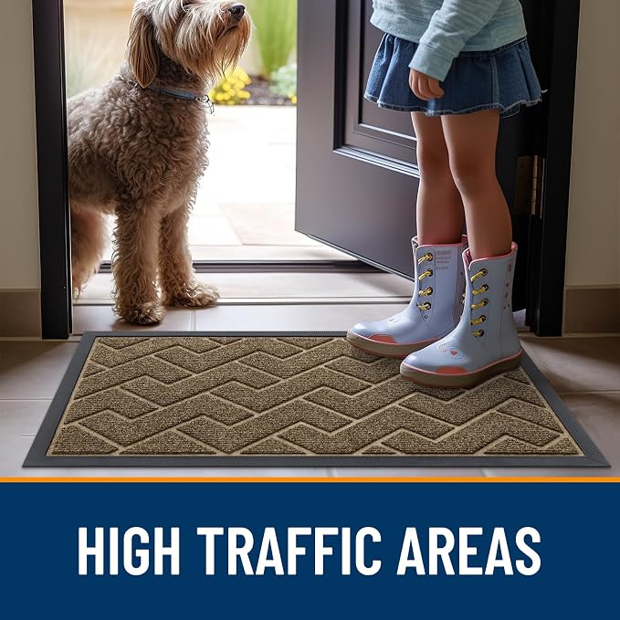 OLANLY Front Door Mat Indoor Outdoor Entrance, Waterproof All-Season, - Image 8