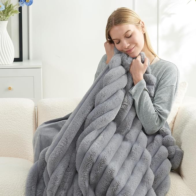 Cozy Bliss Faux Fur Throw Blanket - Image 2