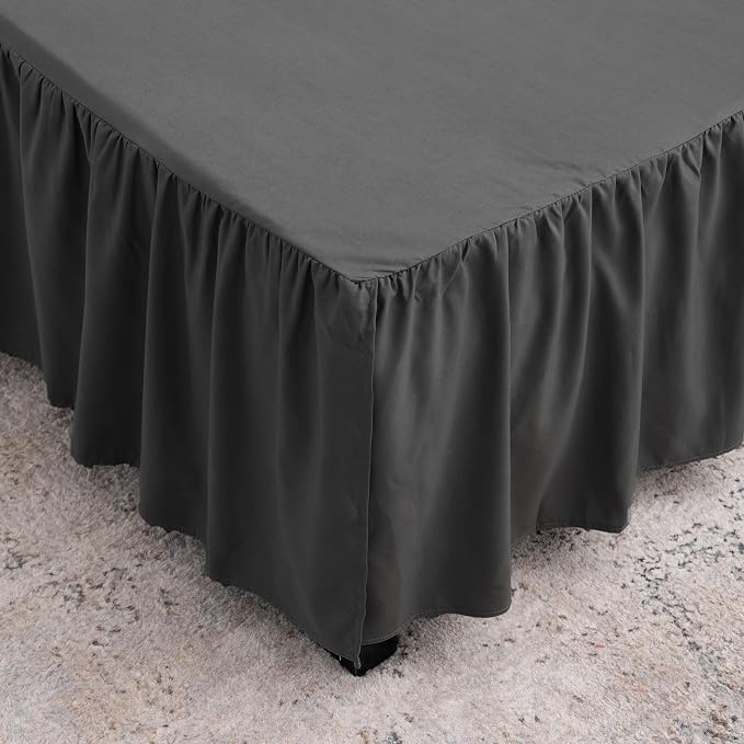 TSUTOMI Bed Skirt Queen Size Ruffled Bed Skirt - Image 5
