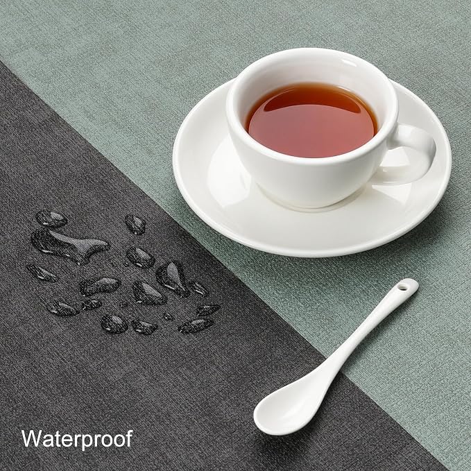 Table Runners 94 Inches Long, Dual-Sided Faux Leather Farmhouse Table Runner - Image 3