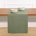 Solino Home Linen Oil Green Table Runner 72 Inches Long by SolinoHome