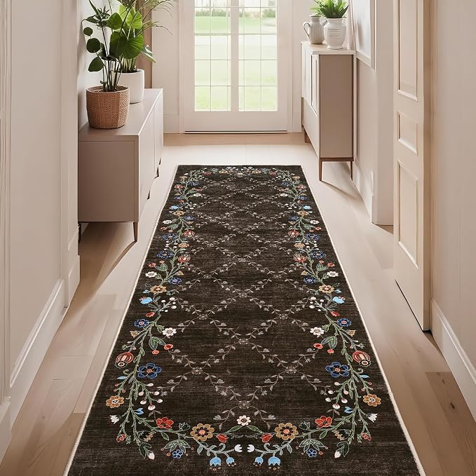GarveeHome 2x6 Washable Floral Runner Rugs - Image 3