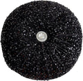 Round Throw Pillow, 13.7" Soft Glitter Sequin Pleated Pumpkin Decorative Round by Unknown