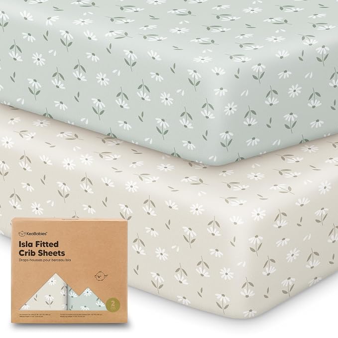 KeaBabies 2-Pack Baby Crib Sheets by KeaBabies