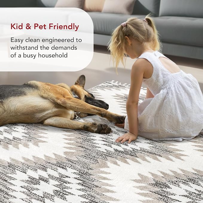 nuLOOM Adelade Beige/Ivory, Southwestern, Soft and Cozy, High Traffic, Stain - Image 6