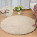 Camel Plush Shag Faux Rabbit Washable Fuzzy Fur Rugs by ORINOVA