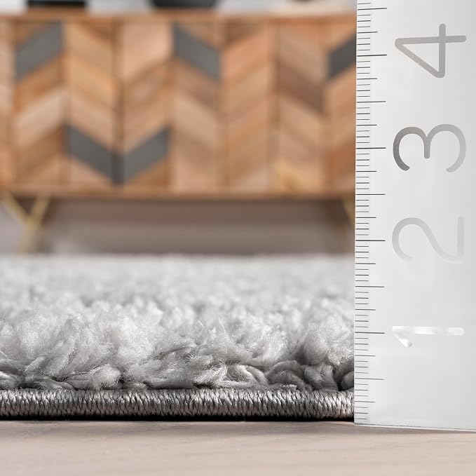 nuLOOM Akia Light Grey, Geometric Lattice, Soft and Textured, High Traffic - Image 2
