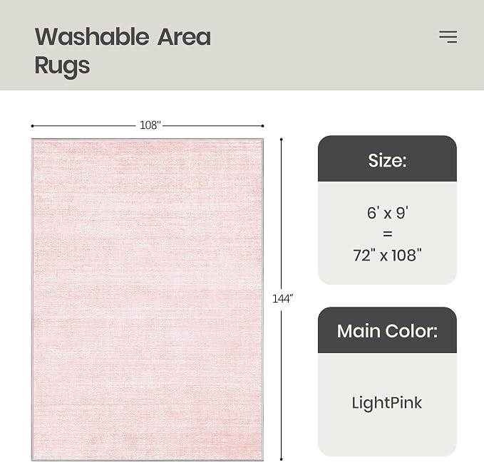 Valenrug Washable Rugs 6x9 - Image 2