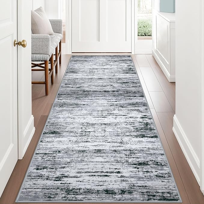 Modern Abstract Runner Rug 3x8 by lansny