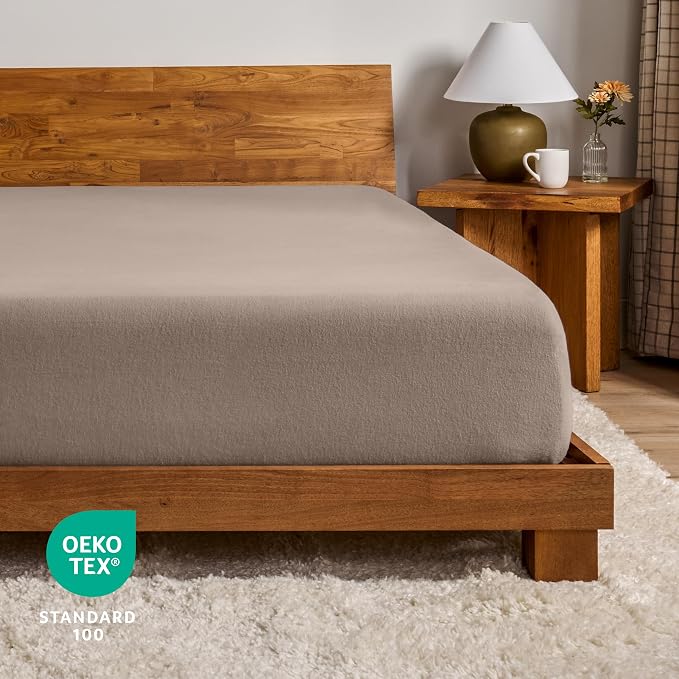 Bare Home Flannel Fitted Bottom Sheet 100% Cotton, Velvety Soft Heavyweight - Image 5