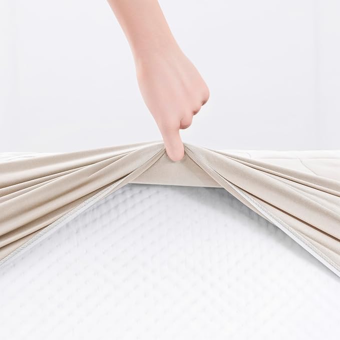 Hearth & Harbor Twin XL Size Quilted Fitted Mattress Pad Cover, 100% Waterproof - Image 8