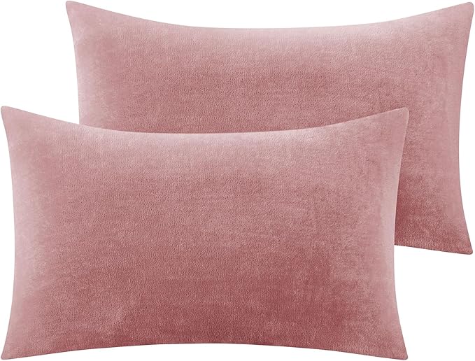 BEDELITE Flannel Pillow Cases Queen Size Set of 2, Super Soft Fleece Pillowcases by BEDELITE