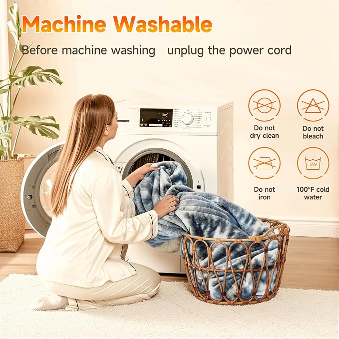 Heated Blanket Electric Throw Blanket 50"x60" Fast Heating Electric Blanket - Image 6