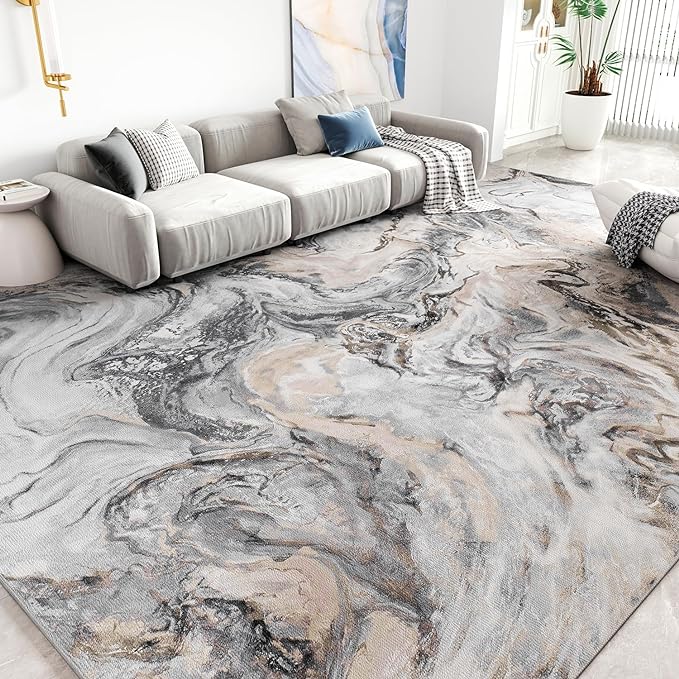 9x12 Area Rugs for Living Room, Modern Abstract Rug for Bedroom, Contemporary by PADOOR
