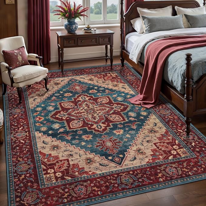 Tangsoo 3x5 Washable Rug, Oriental Indoor Area Rugs, Vintage Non Slip Accent Rug - Image 7