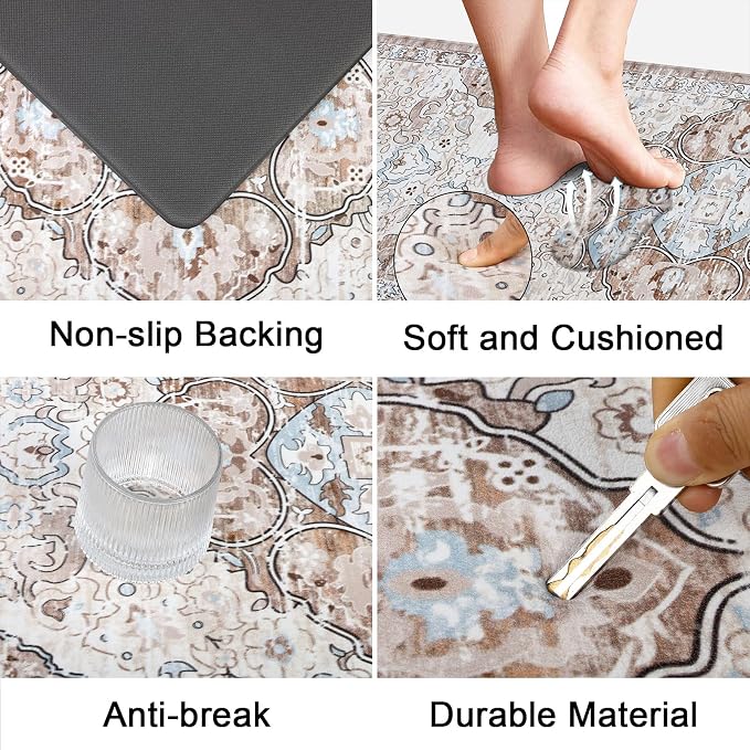 Ileading Anti Fatigue Kitchen Rugs Sets of 2 Cushioned Kitchen Mats - Image 4