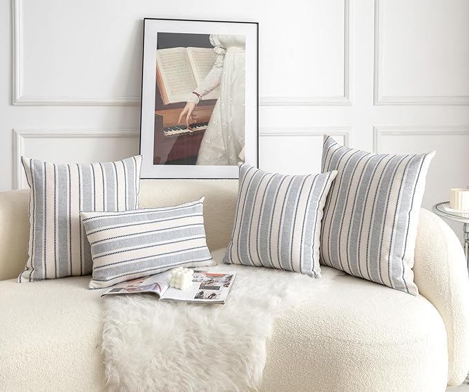 Decorative Boho Throw Pillow Covers, Farmhouse Textured Pillow Case, 20 x 20 - Image 7