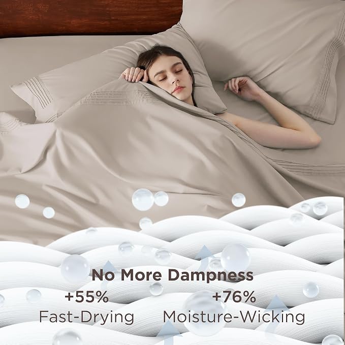 Bedsure Deep Pocket Full Size Bed Sheets Set - Image 3