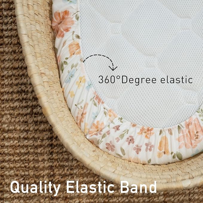Gllquen Baby Bassinet Sheets 4 Pack, Breathable Cozy Fitted Mattress Sheet - Image 6