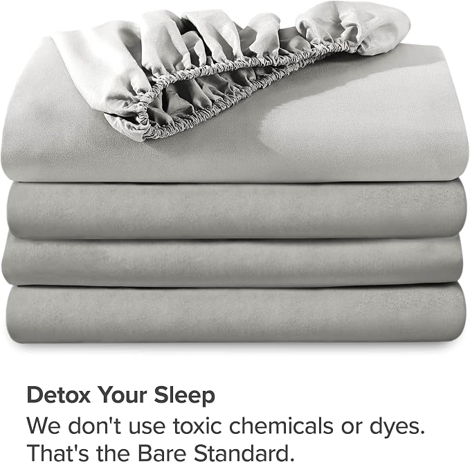 Bare Home 2-Pack Fitted Bottom Sheets Split King - Image 7