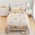 SANDJEST Bear Comforter Set Full Size 98x86in by SANDJEST