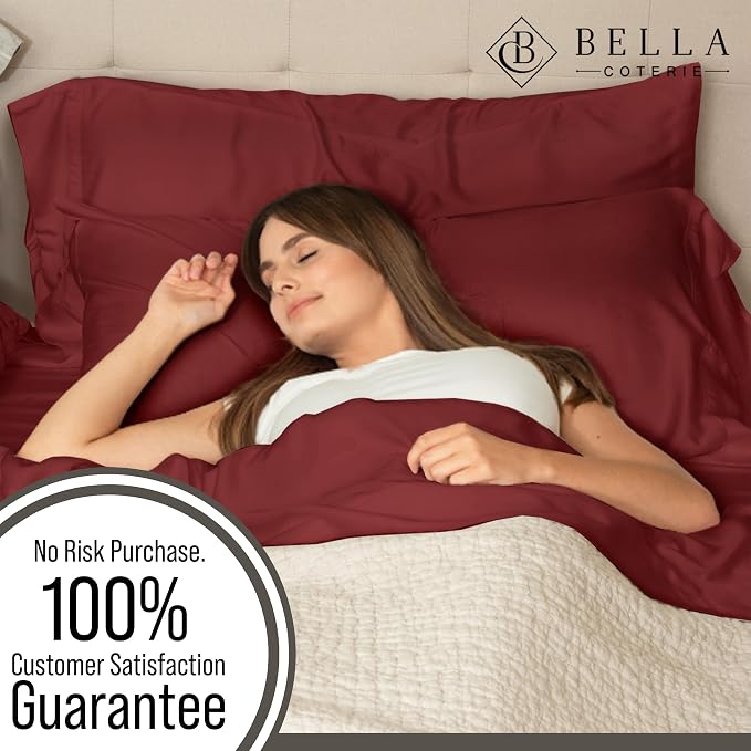 Bella Coterie Luxury Bamboo Viscose 34” Split Top King Size Sheet Set | 1 - Image 4